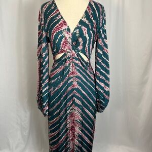 YFB teal and pink maxi dress